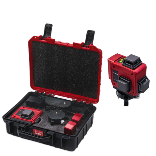 Nivel Láser Autonivelante 12 Líneas 360° + 2 Baterías Y Accesorios