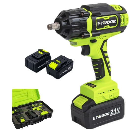Llave De Impacto Inalámbrica 800Nm + 2 Baterías 4ah + Cargador